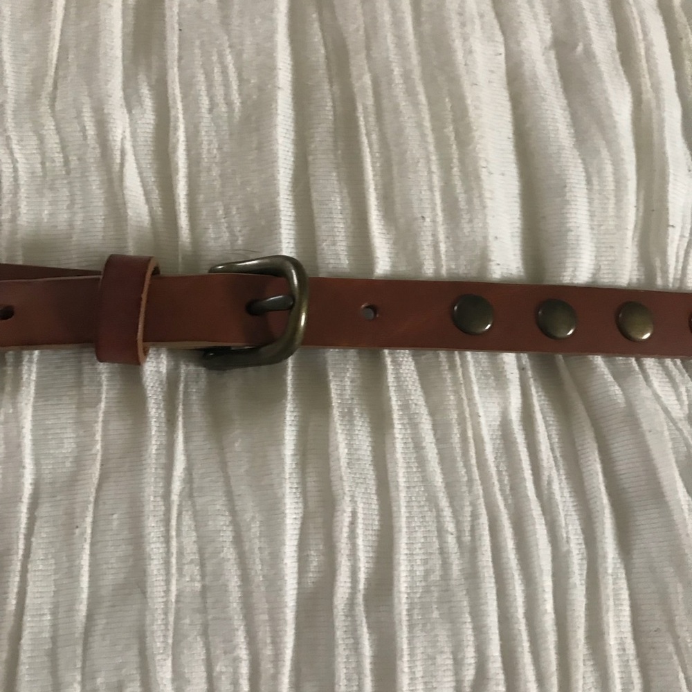 Brown studded belt